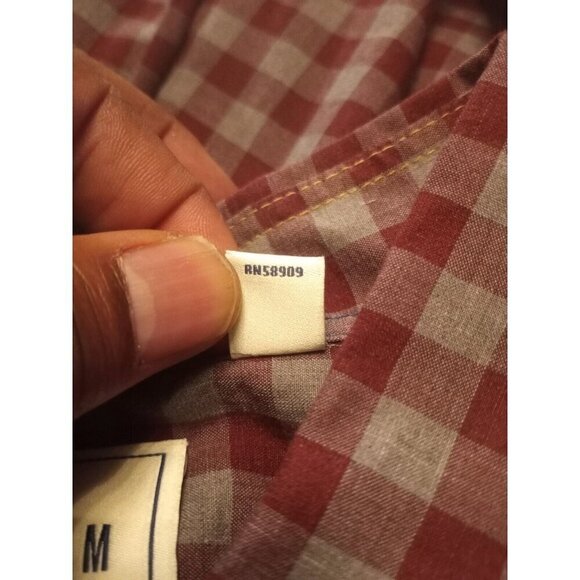 Rowm Mens Big & Tall Shirt Button Down Long Sleeve Red Gray Plaid Size 2XT NWT - Picture 10 of 13